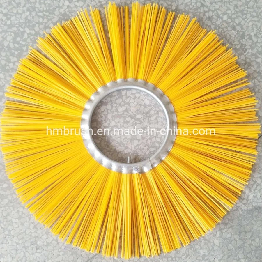 7" 24" Poly and Wire Flat Ring Wafer Brush