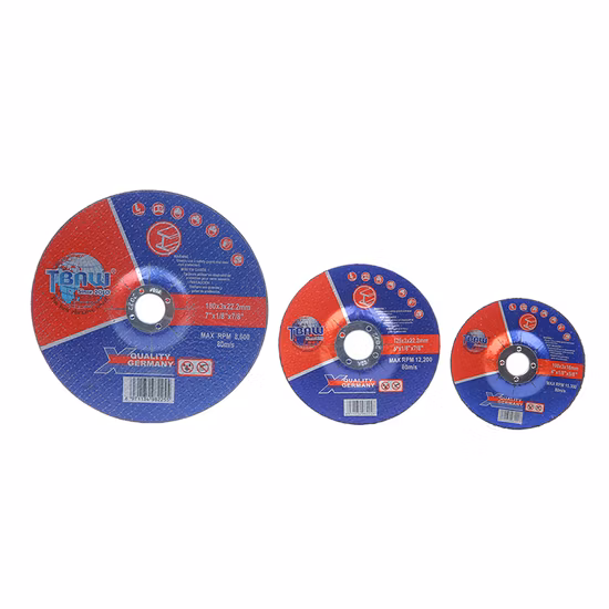 180X3X22mm 7 Zoll OEM Schleifpoliertrennscheibe Klappenwerkzeug Schneid- und Schleifscheibe T42 Trennscheibe Hergestellt in China Tools